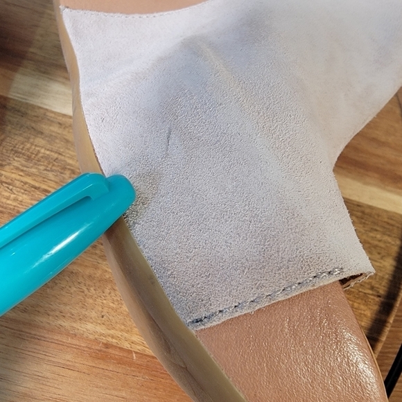 Korks Ease Suede and Leather Wrapped Wedge Sandals Size 9 - Picture 9 of 16